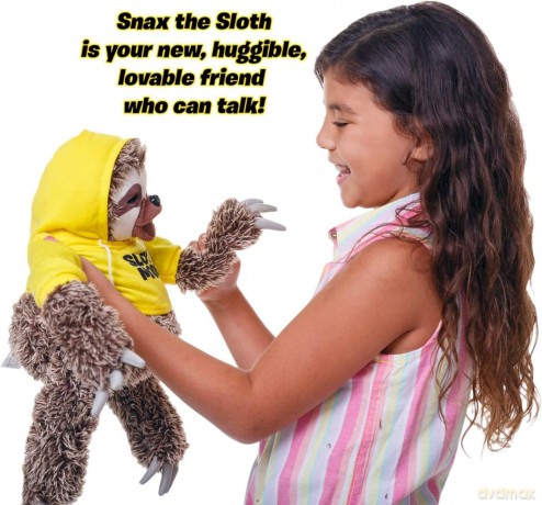 John Adams 577 10927 EA Snax The Sloth, Yellow,25.4 x 20.5 x 35.5 centimeters
