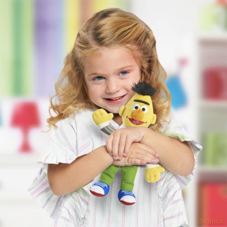 Just Play Sesame Street Friends 8-inch Bert Sustainable Plush Stuffed Toy, Kids Toys for Ages 2 Up