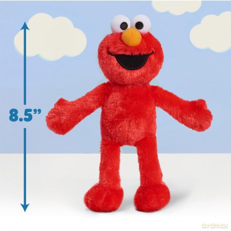 Just Play Sesame Street Friends 8-inch Elmo Sustainable Plush Stuffed Animal, Kids Toys for Ages 18 Month