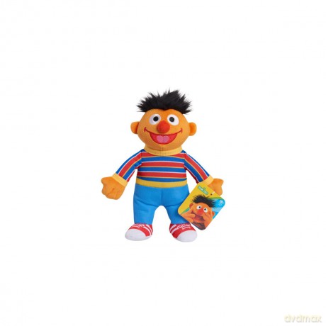 Just Play Sesame Street Friends 8-inch Ernie Sustainable Plush Stuffed Toy, Kids Toys for Ages 18 Month