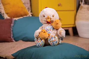 KALOO - Linoo K971001 Plush Toy Dad Rooster Paul and His Baby 35 cm from Birth