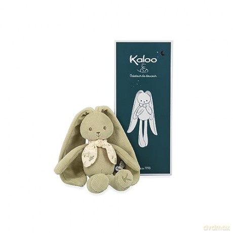 Kaloo - Lapinoo - Green Rabbit Doll - Baby's Small Corduroy Plush - 25 cm - Ultra-Soft Material - Gift Box - 0 Months +, K218014