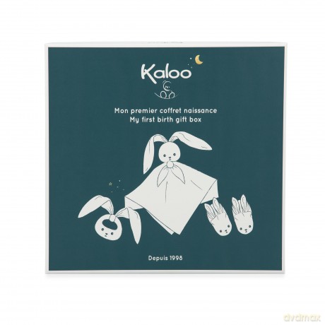Kaloo - Lapinoo - Newborn Gift Set - Terracotta Colour - 3 Baby Accessories - Baby's Comforter + Teething Ring + Booties - 11 cm - 0 Months +, K218012