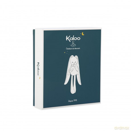 Kaloo - Lapinoo - Peach Bunny Comforter - Baby Plush - Square: 30 x 30 cm - Bi-Material Ultra-Soft Viscose and Corduroy - Gift Box - 0 Months +, K218017