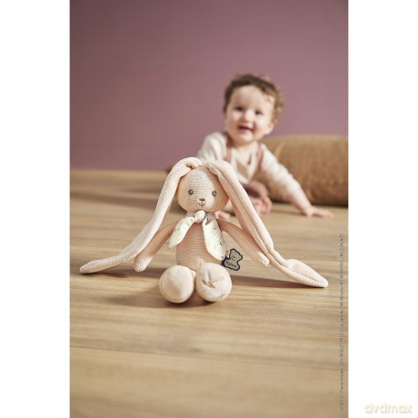 Kaloo - Lapinoo - Peach Rabbit Doll - Baby's Small Corduroy Plush - 25 cm - Ultra-Soft Material - Gift Box - 0 Months +, K218015