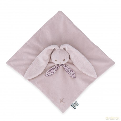 Kaloo - Lapinoo - Pink Bunny Comforter - Baby Plush - Square: 30 x 30 cm - Bi-Material Ultra-Soft Viscose and Corduroy - Gift Box - 0 Months +, K218002