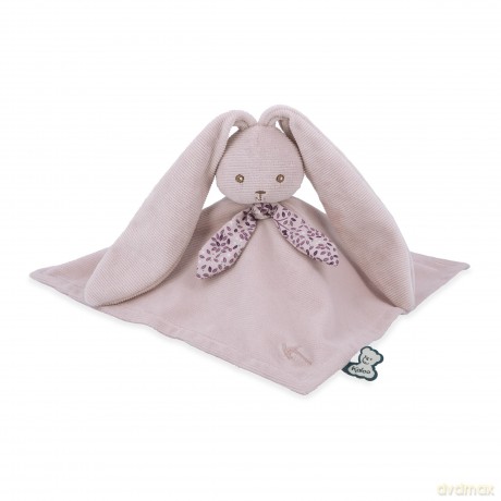 Kaloo - Lapinoo - Pink Bunny Comforter - Baby Plush - Square: 30 x 30 cm - Bi-Material Ultra-Soft Viscose and Corduroy - Gift Box - 0 Months +, K218002