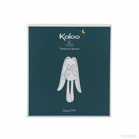 Kaloo - Lapinoo - Pink Bunny Comforter - Baby Plush - Square: 30 x 30 cm - Bi-Material Ultra-Soft Viscose and Corduroy - Gift Box - 0 Months +, K218002