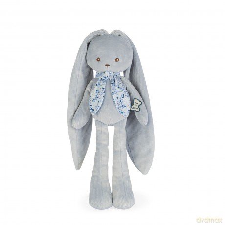 Kaloo - Lapinoo - Rabbit Doll - Baby's Corduroy Soft Toy - 13.8"/35 cm - Blue Colour - Ultra-Soft material - Gift Box - From Birth Onwards - K972200