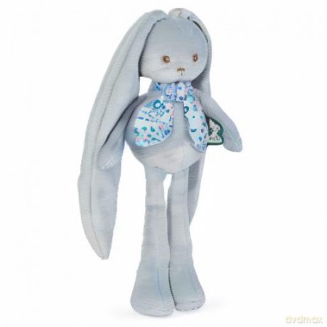 Kaloo - Lapinoo - Rabbit Doll - Baby's Corduroy Soft Toy - 13.8"/35 cm - Blue Colour - Ultra-Soft material - Gift Box - From Birth Onwards - K972200