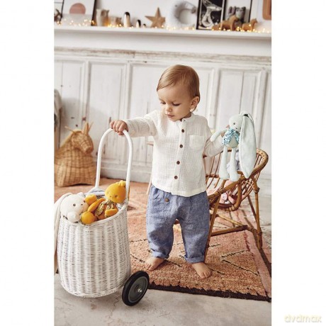 Kaloo - Lapinoo - Rabbit Doll - Baby's Corduroy Soft Toy - 13.8"/35 cm - Cream Colour - Ultra-Soft material - Gift Box - From Birth Onwards - K972200