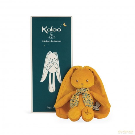 Kaloo - Lapinoo - Rabbit Doll - Baby's Corduroy Soft Toy - 13.8"/35 cm - Ochre Colour - Ultra-Soft material - Gift Box - From Birth Onwards - K972200