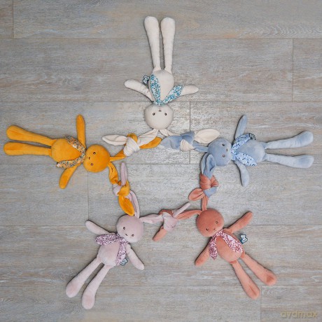 Kaloo - Lapinoo - Rabbit Doll - Baby's Corduroy Soft Toy - 13.8"/35 cm - Ochre Colour - Ultra-Soft material - Gift Box - From Birth Onwards - K972200