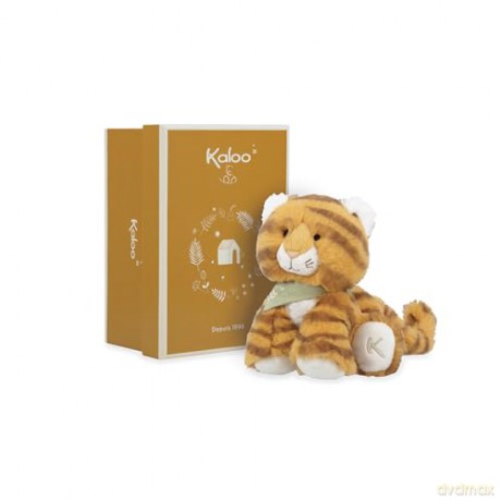 Kaloo - Les Amis - Babies' Papaye The Tiger Plush - 13 cm - Ultra-Soft Material - Gift Box - 0 Months +, K224004