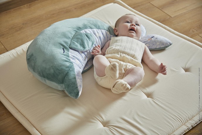 Kaloo - Petit Calme - 60 cm Green Dolphin Plush - Baby's Soothing Soft Toy - Large Scalable Fluffy Plush with Lavender Sachet - 0 Months +, K211000