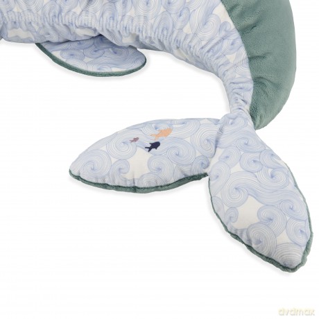 Kaloo - Petit Calme - 60 cm Green Dolphin Plush - Baby's Soothing Soft Toy - Large Scalable Fluffy Plush with Lavender Sachet - 0 Months +, K211000