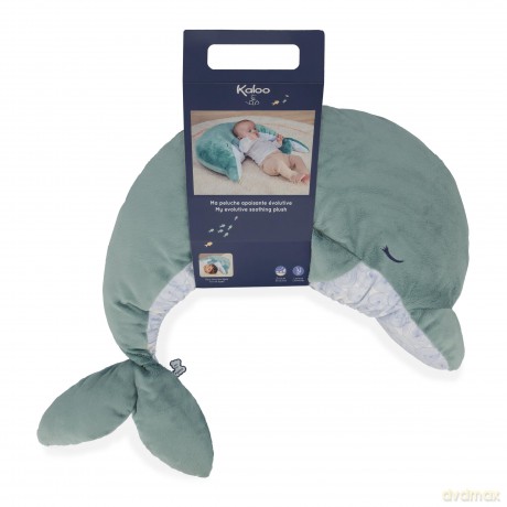 Kaloo - Petit Calme - 60 cm Green Dolphin Plush - Baby's Soothing Soft Toy - Large Scalable Fluffy Plush with Lavender Sachet - 0 Months +, K211000