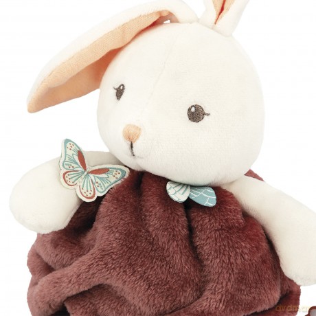 Kaloo - Plume - Bubble of Love Cinnamon Rabbit - 23 cm Ultra-Soft Rabbit Plush - Small Soft Toy for Babies - Develops Sense of Touch - Pretty Customisable Gift Box - 0 Months +, K214002
