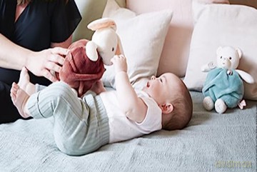 Kaloo - Plume - Bubble of Love Cinnamon Rabbit - 30 cm Ultra-Soft Rabbit Plush - Large Soft Toy for Babies - Develops Sense of Touch - Pretty Customisable Gift Box - 0 Months +, K214003