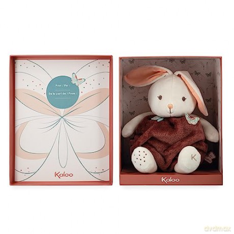 Kaloo - Plume - Bubble of Love Cinnamon Rabbit - 30 cm Ultra-Soft Rabbit Plush - Large Soft Toy for Babies - Develops Sense of Touch - Pretty Customisable Gift Box - 0 Months +, K214003
