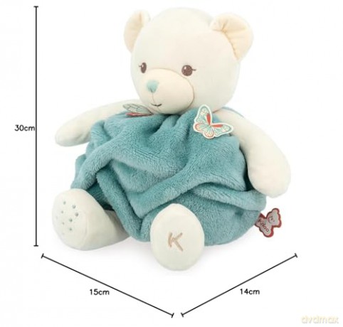 Kaloo - Plume - Bubble of Love Green Bear - 30 cm Cuddly Bear Plush - Large Soft Toy Teddy Bear for Babies - Develops Sense of Touch - Pretty Customisable Gift Box - 0 Months +, K214001