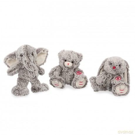Kaloo - Rouge 24 cm Prestige Grey Maé the Bear - Small Silky-Furred Bear Soft Toy - Ultra-Soft Plush for Babies - 0 Months +, K223001