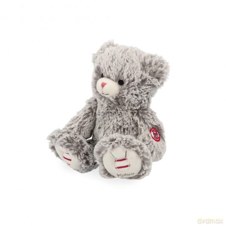 Kaloo - Rouge 24 cm Prestige Grey Maé the Bear - Small Silky-Furred Bear Soft Toy - Ultra-Soft Plush for Babies - 0 Months +, K223001