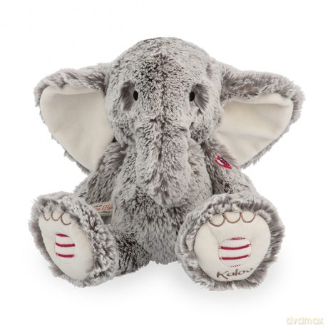 Kaloo - Rouge 31 cm Prestige Grey Noa the Elephant Musical Plush - Ultra-Soft-Furred Soft Toy - Soothing "California Dreamin" Melody - Weighted Legs - 0 Months +, K223003