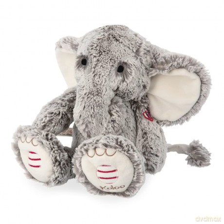 Kaloo - Rouge 31 cm Prestige Grey Noa the Elephant Musical Plush - Ultra-Soft-Furred Soft Toy - Soothing "California Dreamin" Melody - Weighted Legs - 0 Months +, K223003