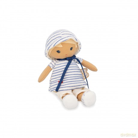 Kaloo - Tendresse - Eli - My 1st Fabric Doll - 25 cm Rag Doll - Striped Tee - Pretty Gift Box - Customisable Ribbon - 0 Months +, K200012