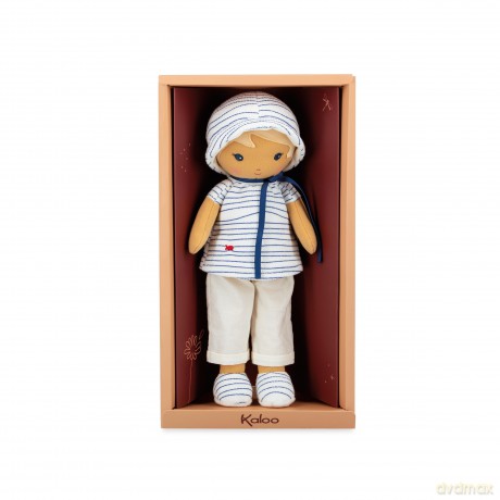 Kaloo - Tendresse - Eli - My 1st Fabric Doll - 32 cm Rag Doll - Striped Tee - Pretty Gift Box - Customisable Ribbon - 0 Months +, K200013