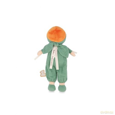 Kaloo - Tendresse - Olivia - My 1st Fabric Doll - 25 cm Rag Doll - Muslin Dungarees - Pretty Gift Box - Customisable Ribbon - 0 Months +, K200010