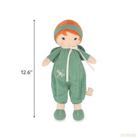 Kaloo - Tendresse - Olivia - My 1st Fabric Doll - 32 cm Rag Doll - Muslin Dungarees - Pretty Gift Box - Customisable Ribbon - 0 Months +, K200011