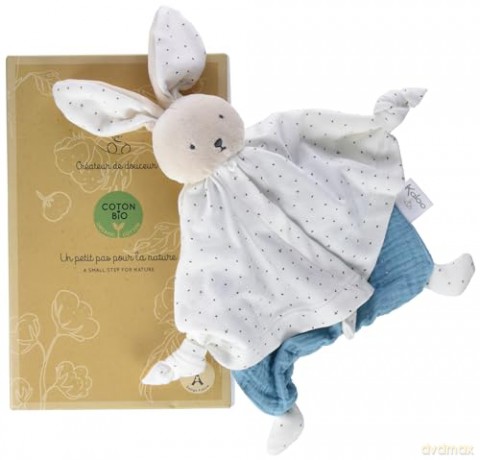 Kaloo Petit Pas - Organic Cotton Doudou Rabbit Blue