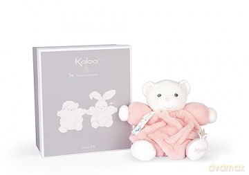 Kaloo Plume - Powder pink patapouf bear soft toy - 18cm