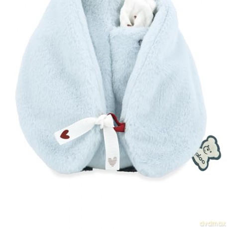 Kaloo - Complices - Kiss Plush - Blue - Includes a Cotton Muslin Hanky - Stuffed Animal for Ages 0 Months +, K212002