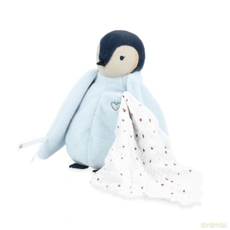 Kaloo - Complices - Kiss Plush - Blue - Includes a Cotton Muslin Hanky - Stuffed Animal for Ages 0 Months +, K212002