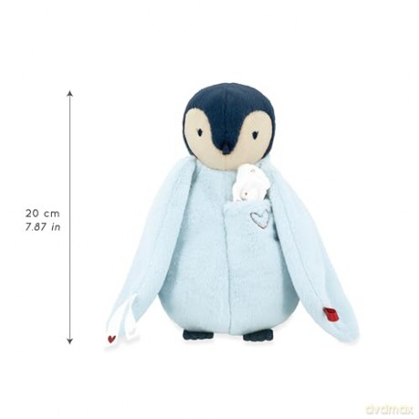Kaloo - Complices - Kiss Plush - Blue - Includes a Cotton Muslin Hanky - Stuffed Animal for Ages 0 Months +, K212002