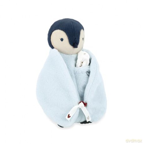 Kaloo - Complices - Kiss Plush - Blue - Includes a Cotton Muslin Hanky - Stuffed Animal for Ages 0 Months +, K212002