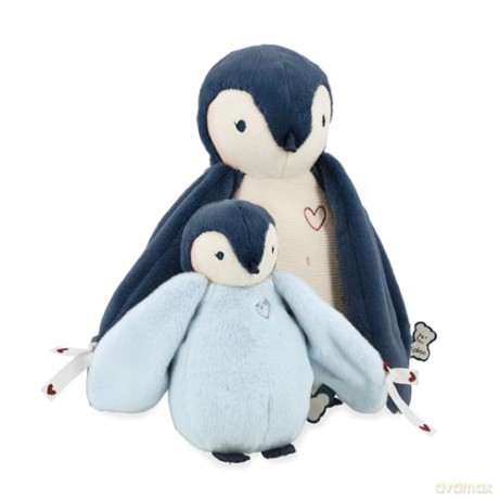 Kaloo - Complices - Pair of Cuddly Penguin Plushes - Blue - 15 cm and 25 cm - Soft Toy for 0 Months +, K212000
