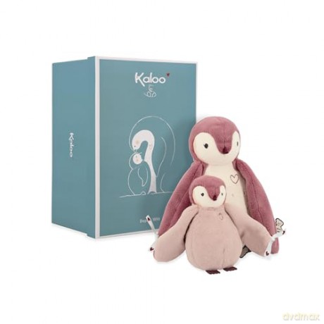 Kaloo - Complices - Pair of Cuddly Penguin Plushes - Pink - 15 cm and 25 cm - Soft Toy for 0 Months +, K212004