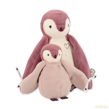 Kaloo - Complices - Pair of Cuddly Penguin Plushes - Pink - 15 cm and 25 cm - Soft Toy for 0 Months +, K212004