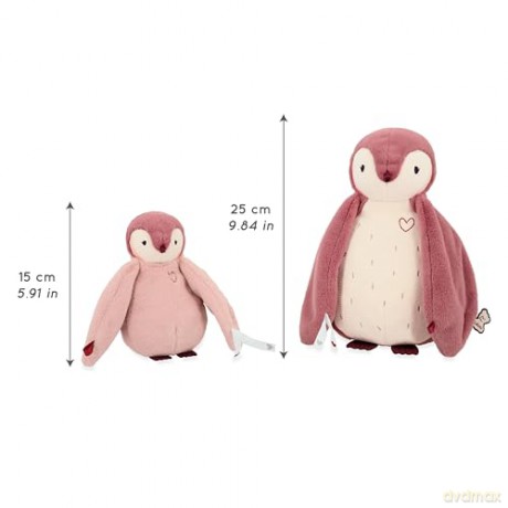 Kaloo - Complices - Pair of Cuddly Penguin Plushes - Pink - 15 cm and 25 cm - Soft Toy for 0 Months +, K212004