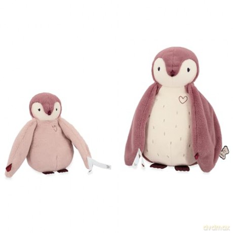 Kaloo - Complices - Pair of Cuddly Penguin Plushes - Pink - 15 cm and 25 cm - Soft Toy for 0 Months +, K212004