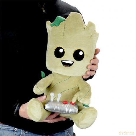 Kidrobot KR16532 galaxy Marvel Groot Hugme Vibrating Plush, Yellow, L
