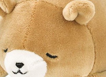 LIV HEART Nemu Nemu Animals 6209230 Plush Toy, Brown Bear Cookie, Cuddly Toy, Extra Soft and Cuddly, Soft Toy, Designed in Japan, Cuddly Cushion, Size S, 12 cm
