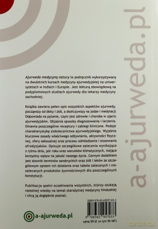 Ajurweda medycyną natury [KSIĄŻKA]