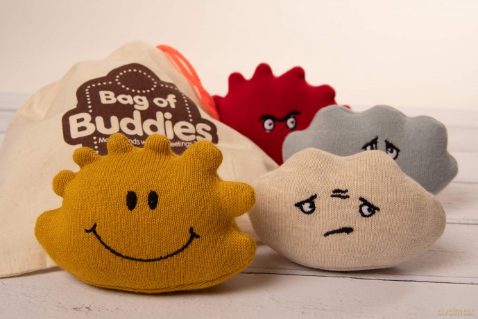 Learn Well T3382 Bag Set of 4 Soft and Washable Emotion Buddies