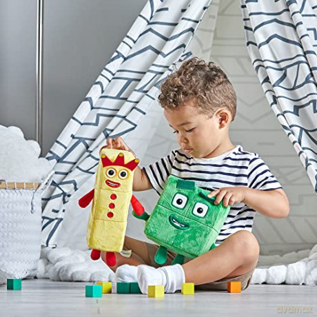 Learning Resources Numberblocks Three and Four Playful Pals, Cuddly Numberblocks Three and Four Plush Toys, Numberblocks Plush Girls and Boys, Soft Toys for Toddlers 1-3, Ages 18 months+