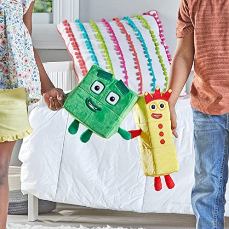 Learning Resources Numberblocks Three and Four Playful Pals, Cuddly Numberblocks Three and Four Plush Toys, Numberblocks Plush Girls and Boys, Soft Toys for Toddlers 1-3, Ages 18 months+